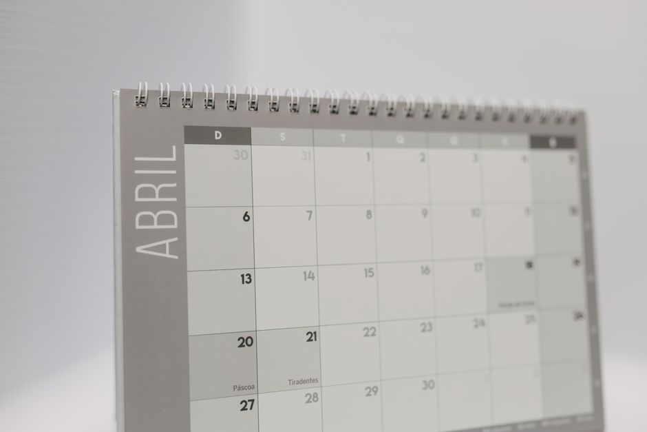 calendar on desk natural light lifestyle photo 1
