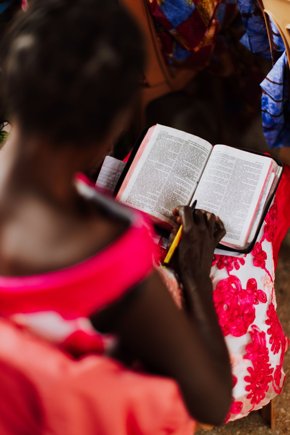 Women reading the Bible together