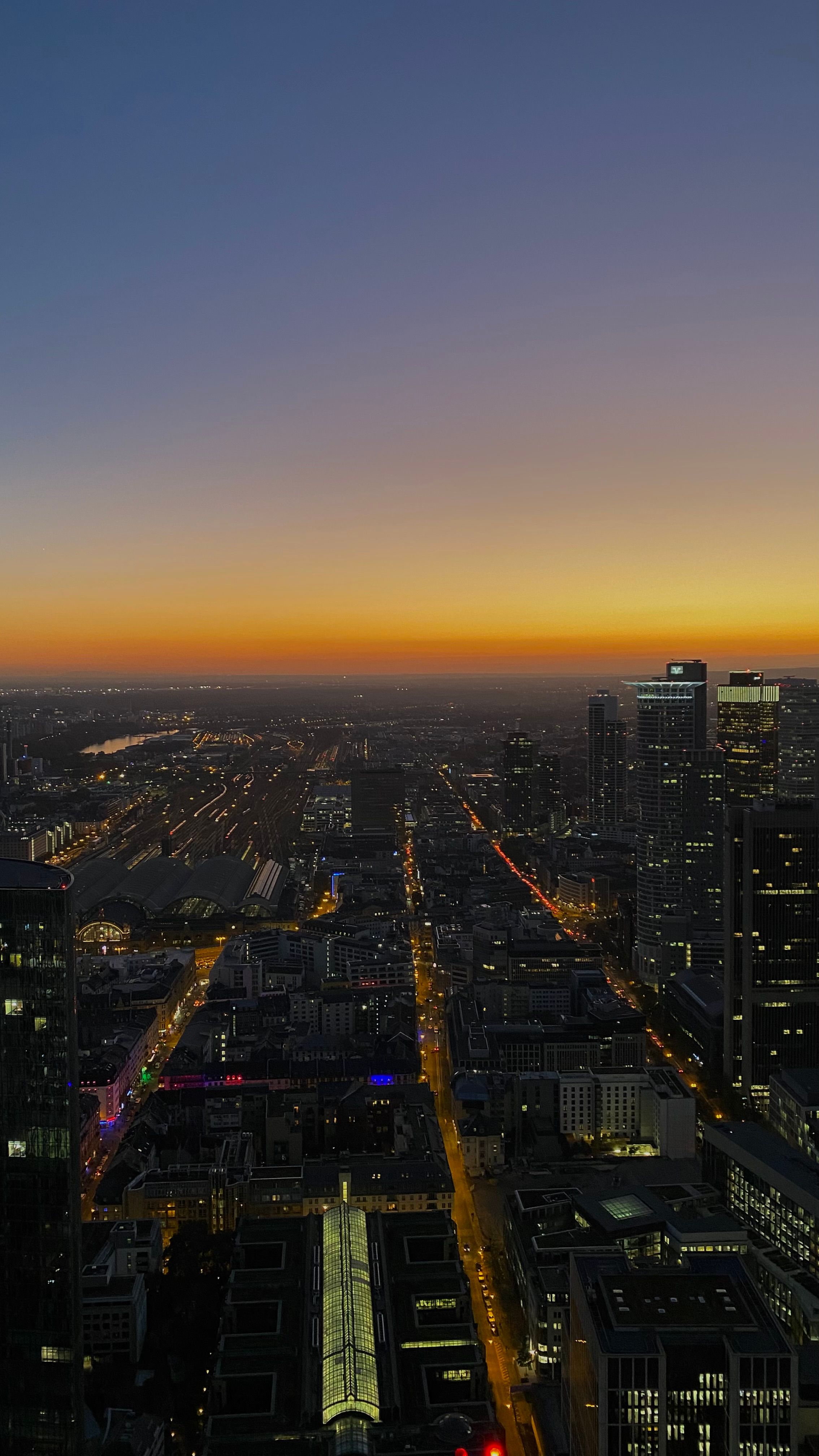 Aerial View of Cityscape at Twilight · Free Stock Photo