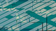 Modern Geometric Abstract Design with Blue Patterns