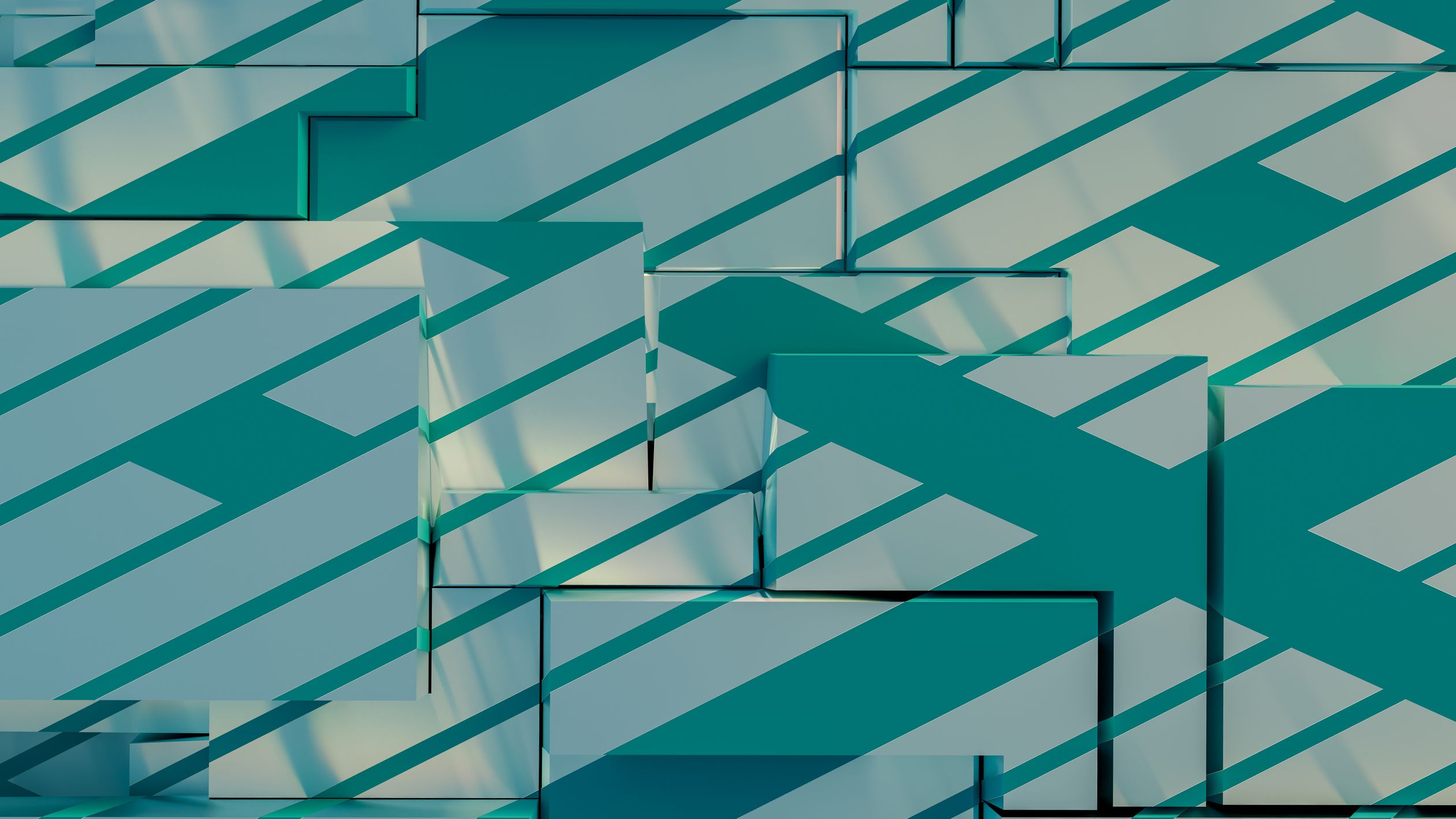 Modern Geometric Abstract Design with Blue Patterns · Free Stock Photo