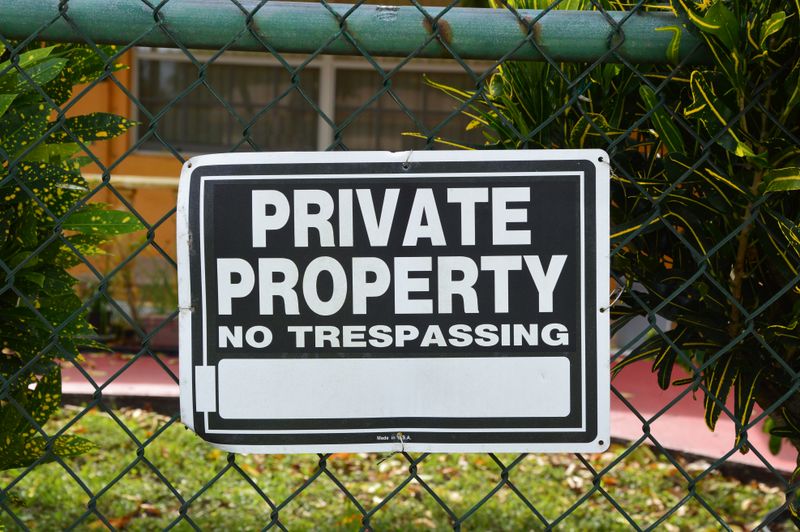 Security fencing on a commercial property