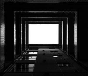 Template preview: modern building atrium in black and white — photo by Chris F on Pexels