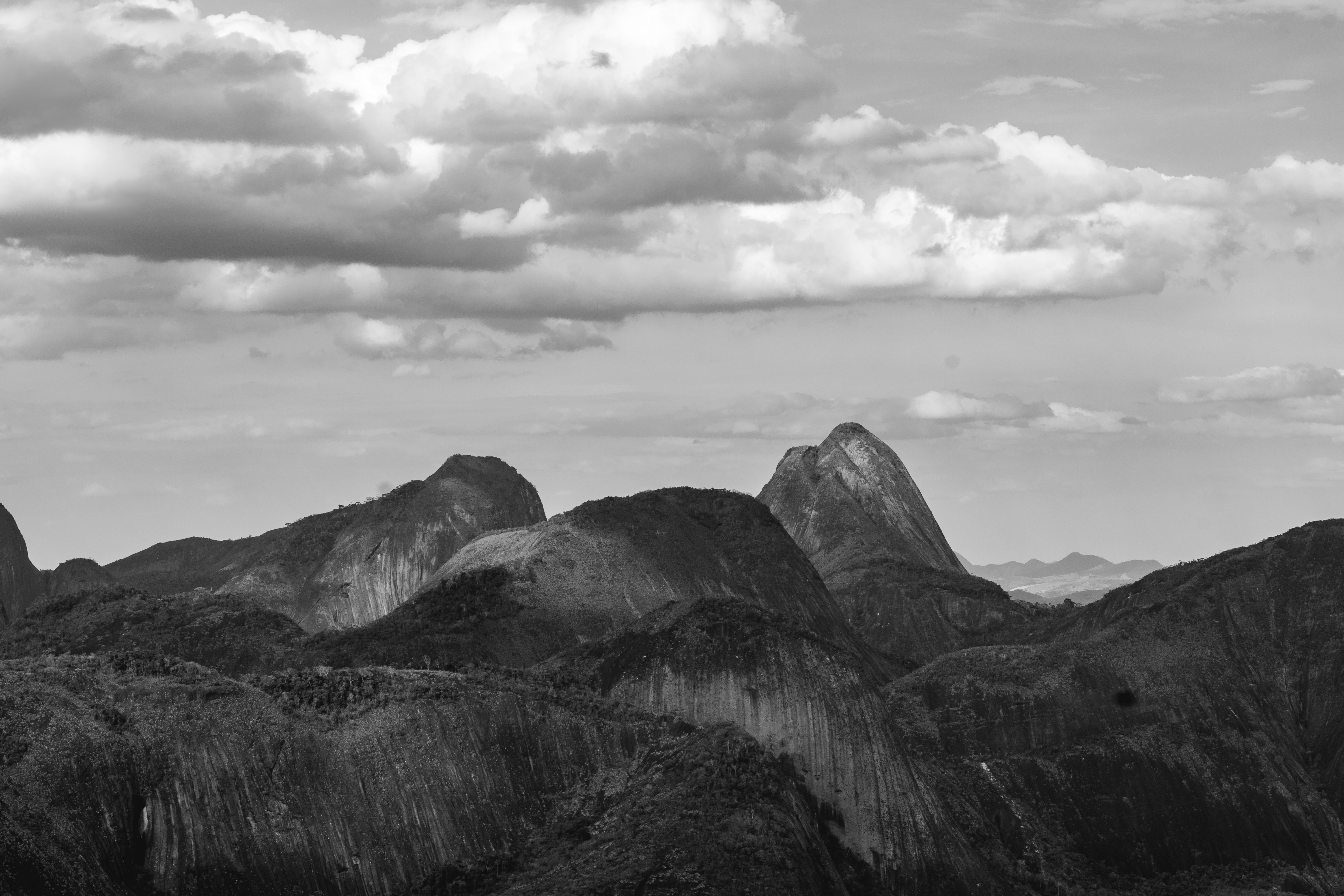 Stunning black and white mountain landscape, Angola
