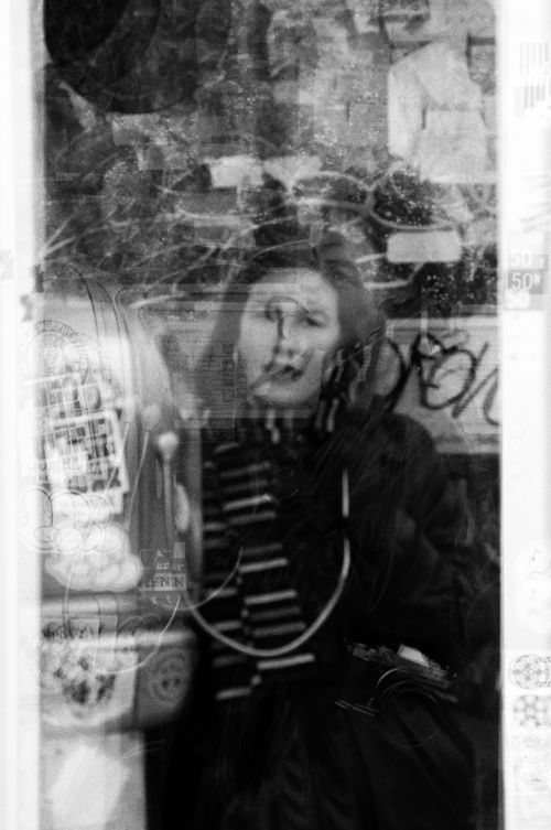 Free Abstract black and white portrait with reflections and urban elements, evoking a mysterious mood. Stock Photo