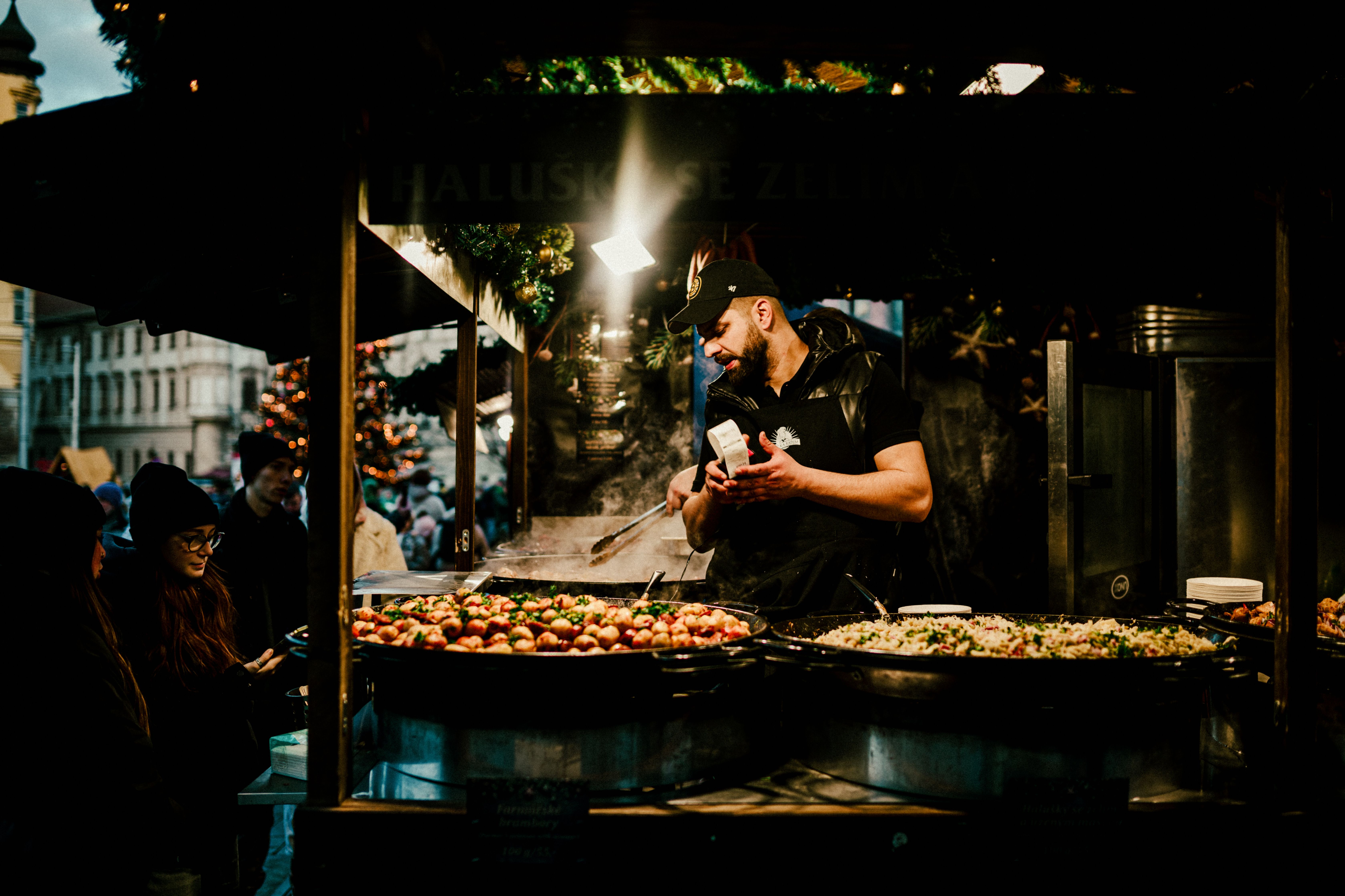 Vibrant food market in Lisbon