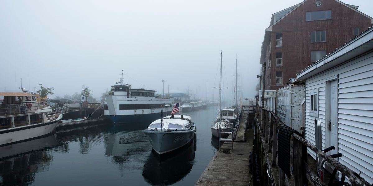 Bateaux amarrés dans un port au petit matin