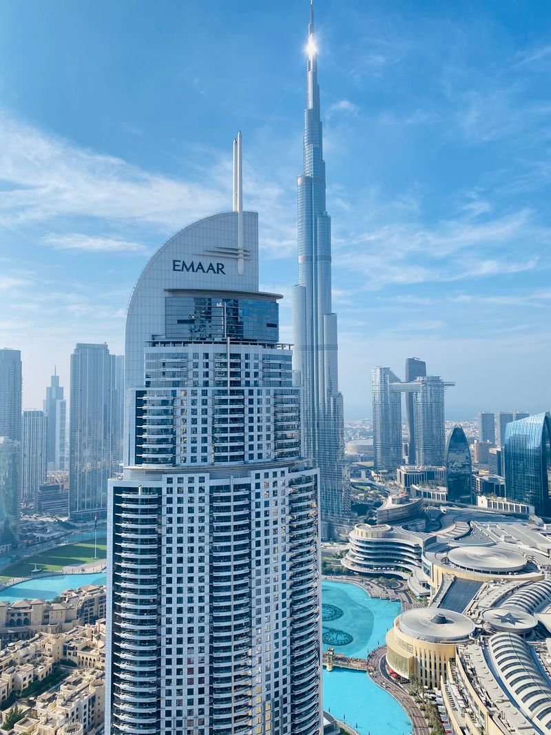 Dubai skyline and Burj Khalifa, United Arab Emirates