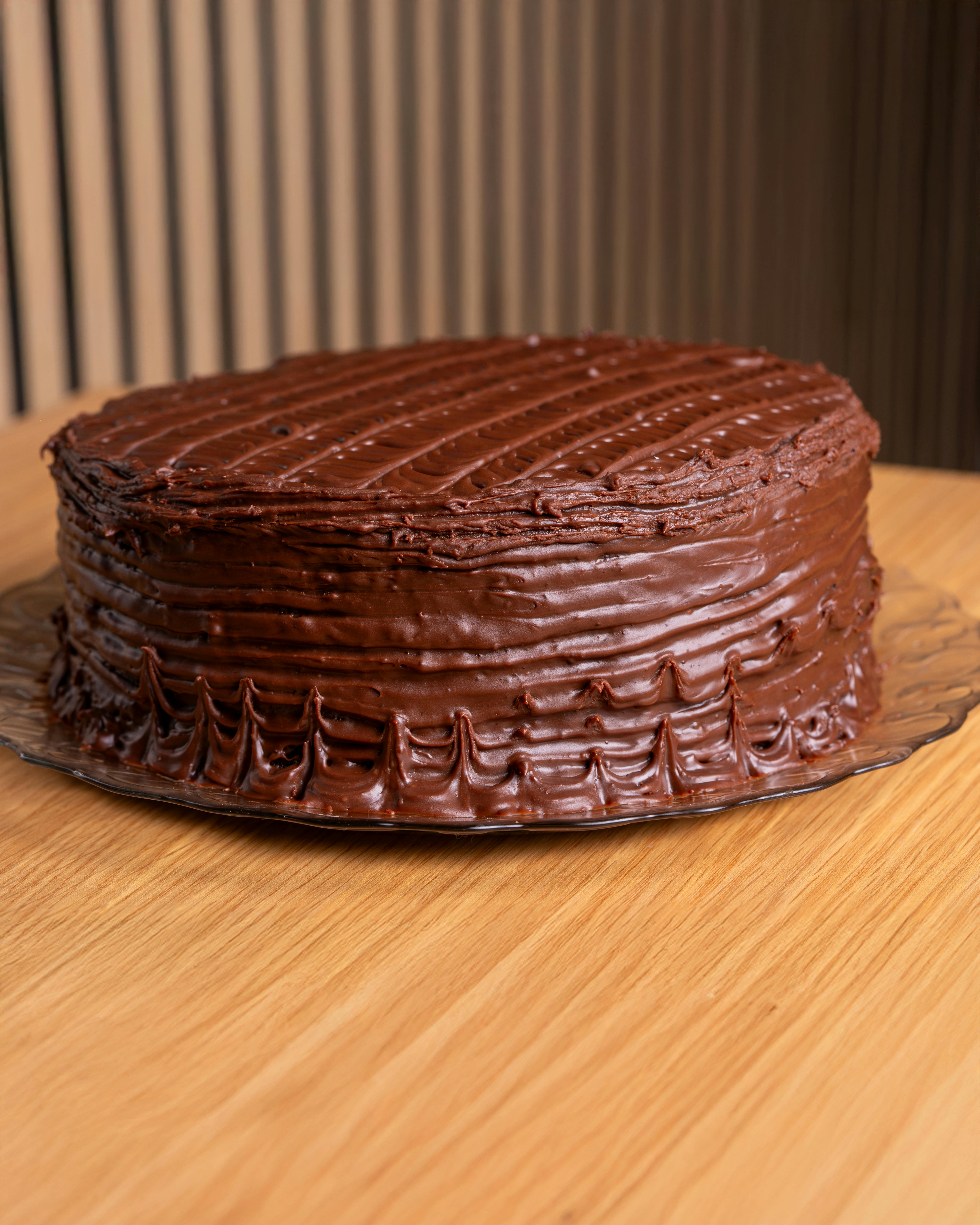 Beautifully Decorated Peach Torte Cake