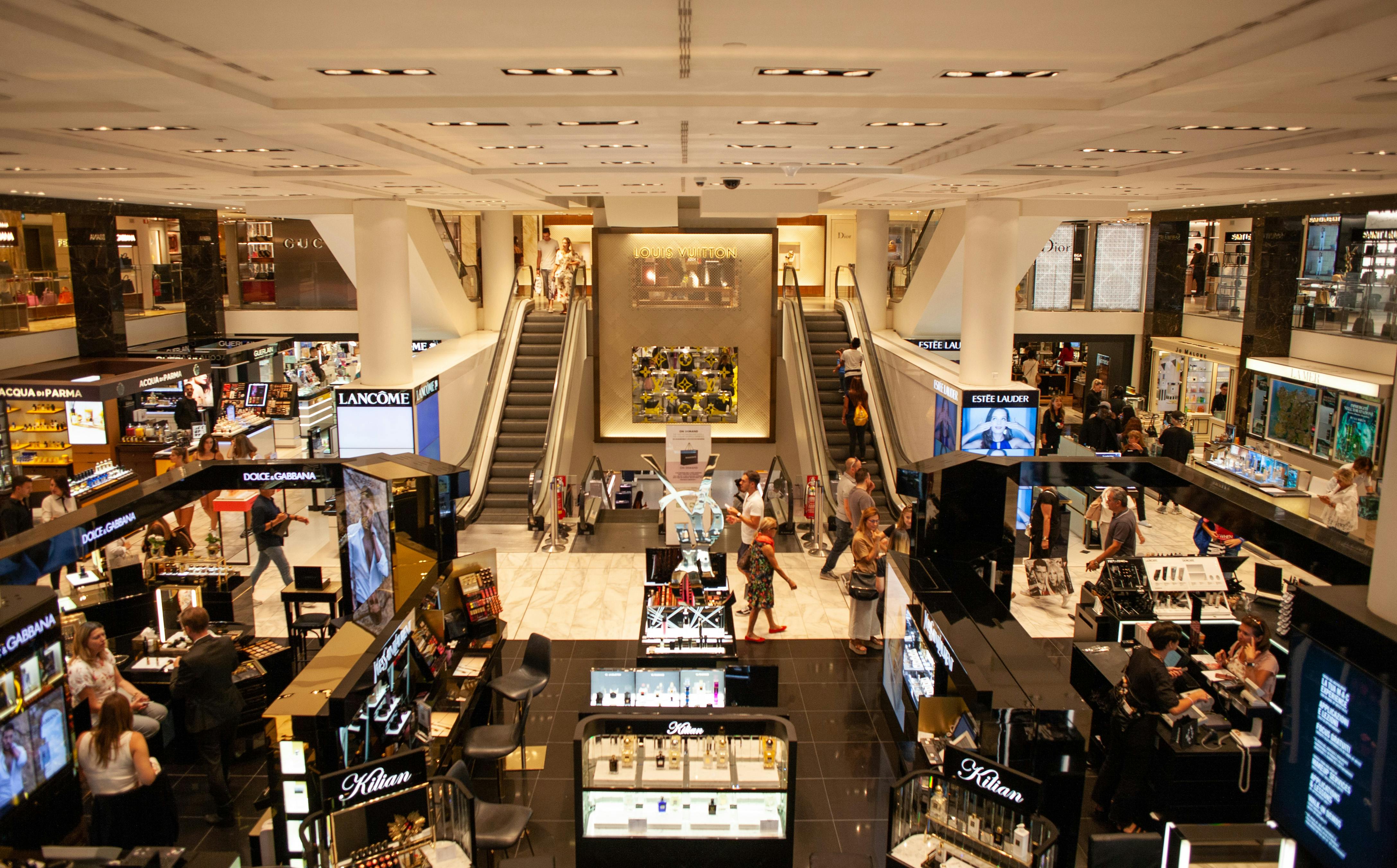 inside shopping malls