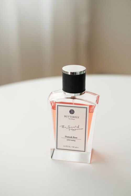 Persons Hand Holding a Black Perfume Bottle · Free Stock Photo