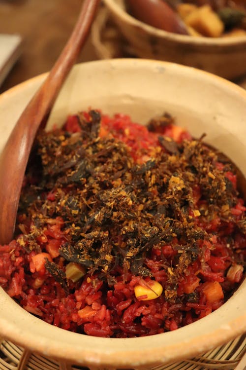 Traditional Vietnamese Red Sticky Rice Dish · Free Stock Photo