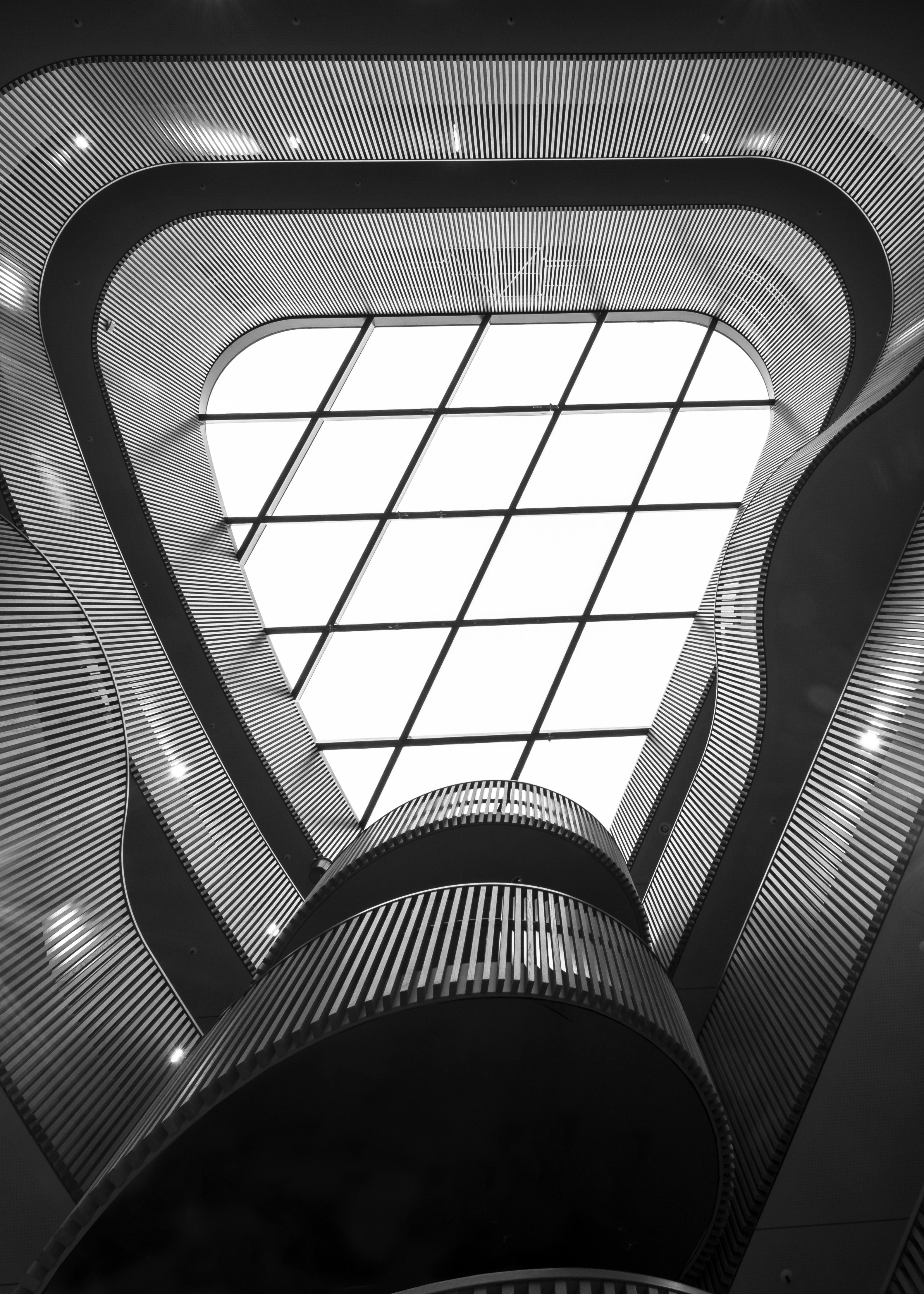 modern spiral staircase in hamburg building