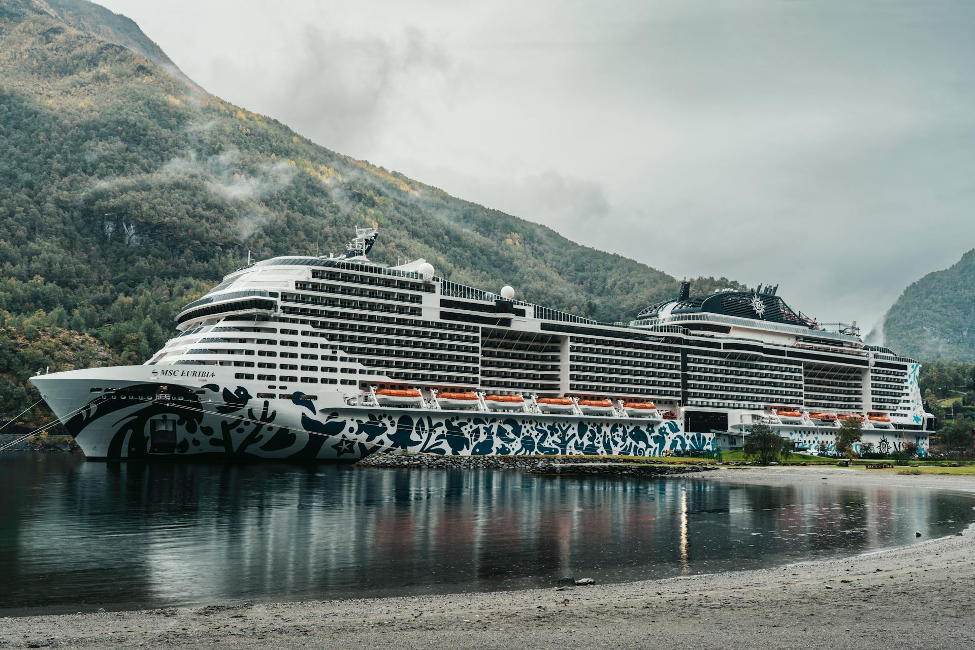 Free stock photo of 4k, cruise ship, fjord harbour