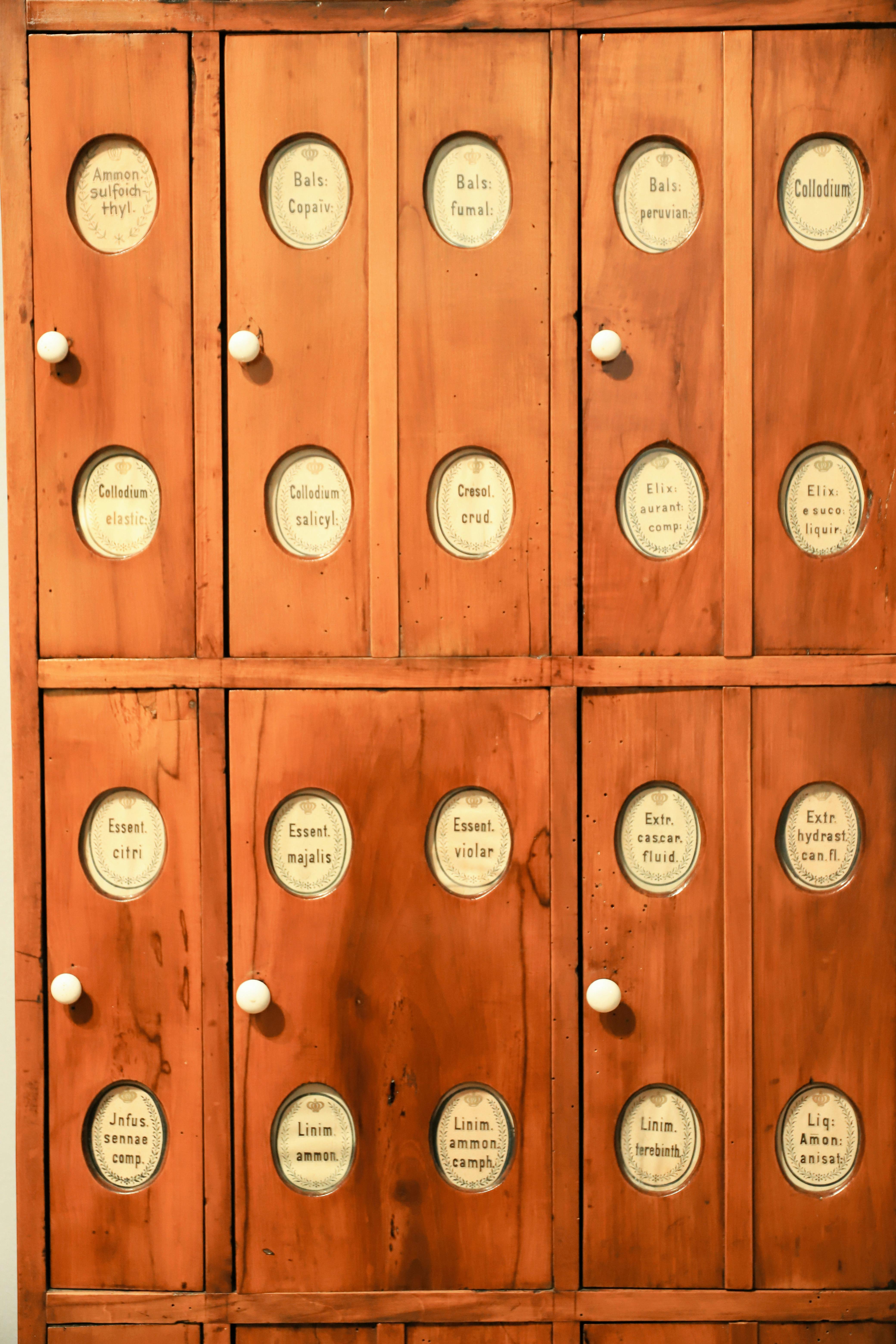 historic pharmacy cupboard in heidelberg museum