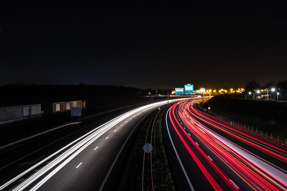 gratis Asfalt Snelweg Time Lapse Fotografie 'S Nachts Stockfoto