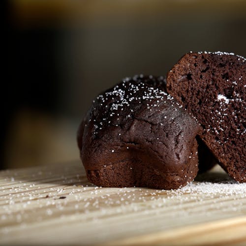 Close Up Foto Van Chocolade Cupcake