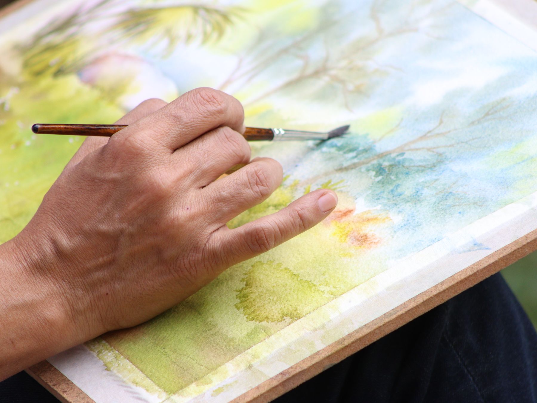 Interior Painting in Marylebone — a decorator at work mid-project