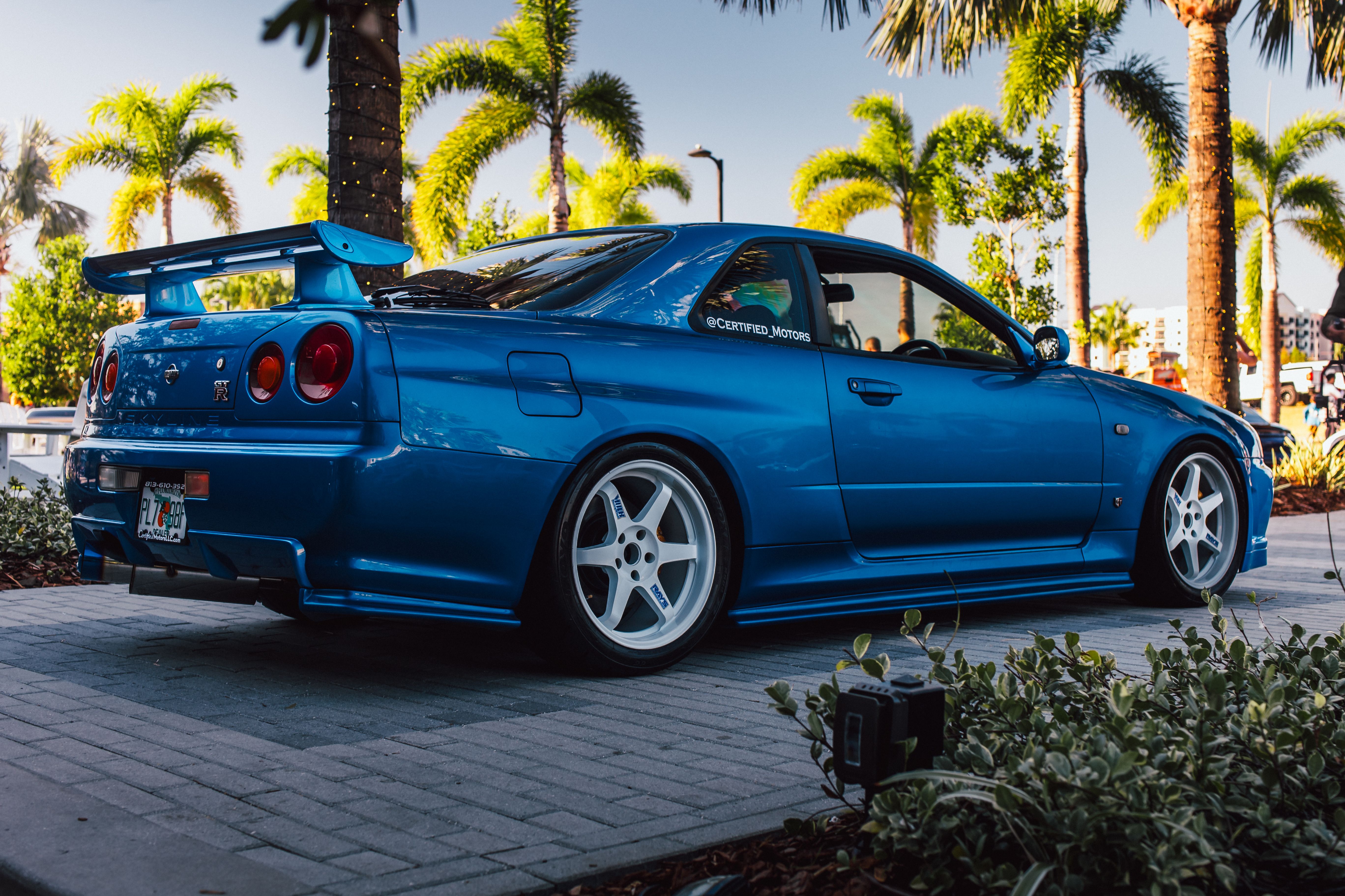Nissan Gt R R34 สีน้ำเงินที่งาน Tampa Car Show · คลังภาพถ่ายฟรี
