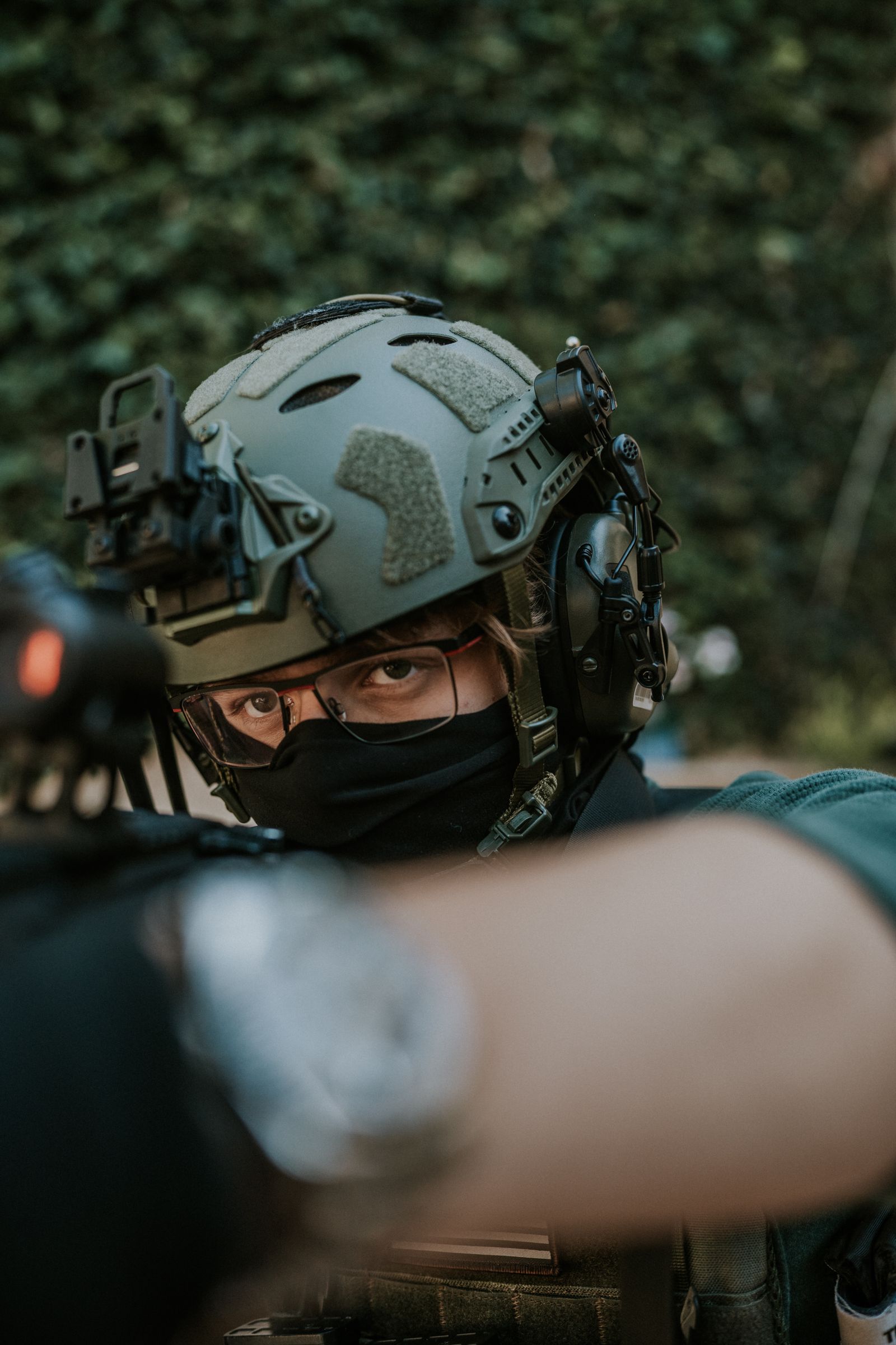 Tactical Soldier in Full Gear Focused · Free Stock Photo