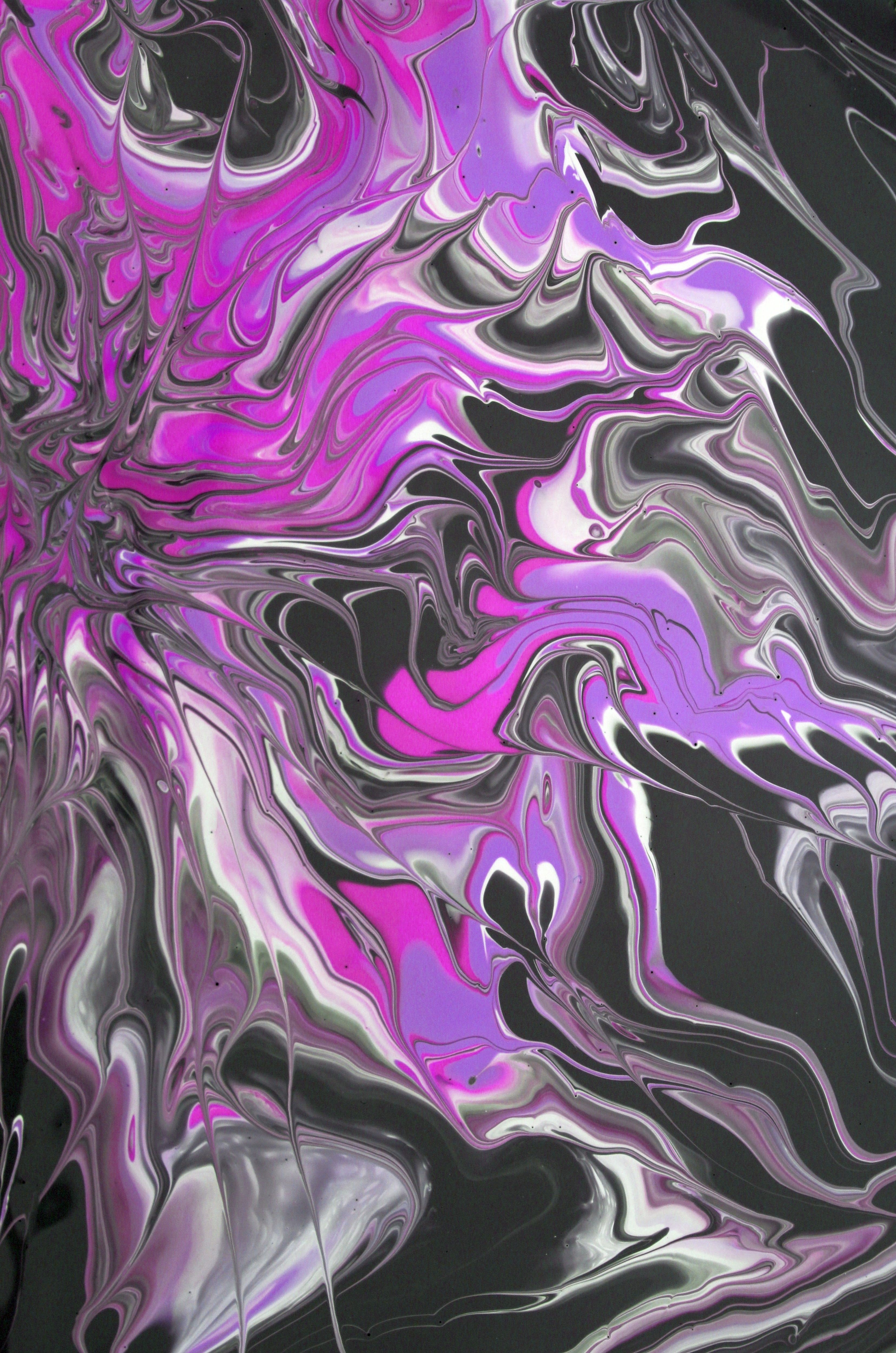 Vibrant Abstract Swirl with Pink and Black Hues · Free Stock Photo