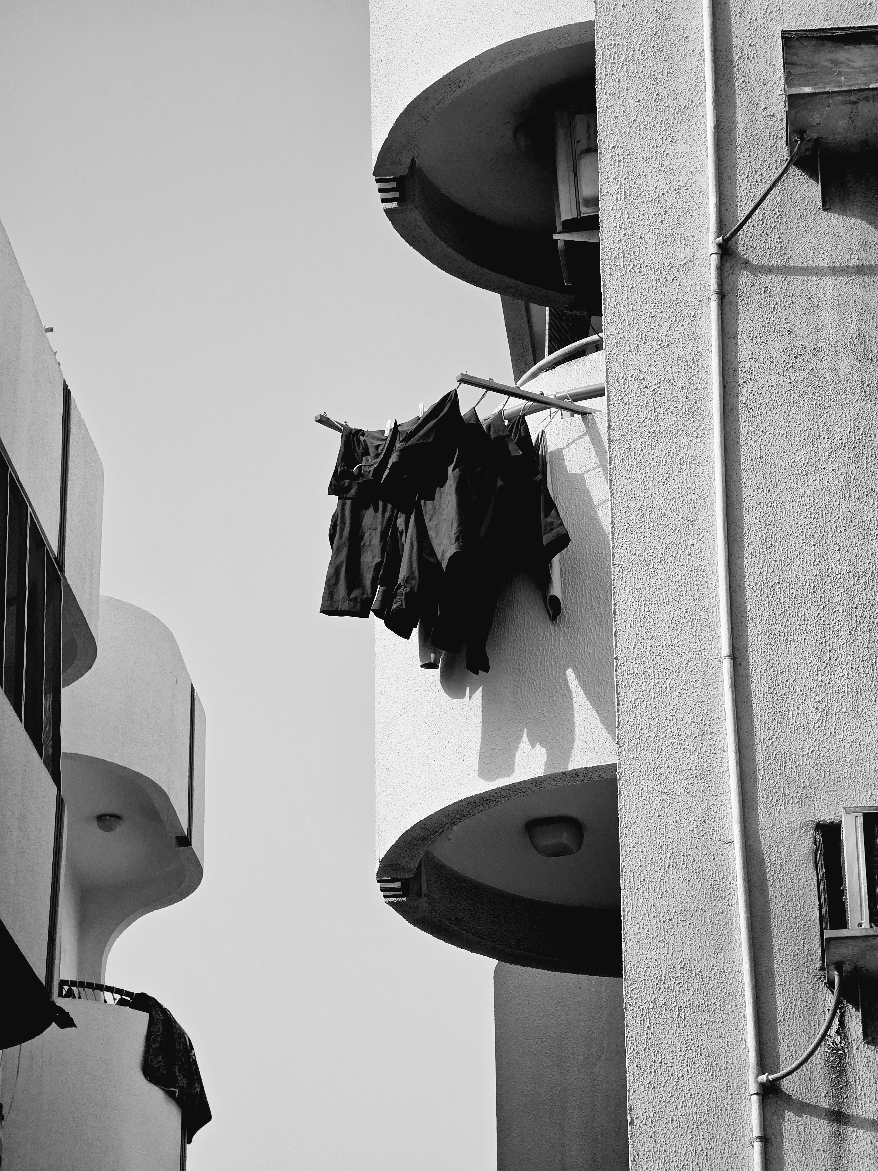Picture of Minimalist Urban Balcony Scene in Dubai · Free Stock Photo