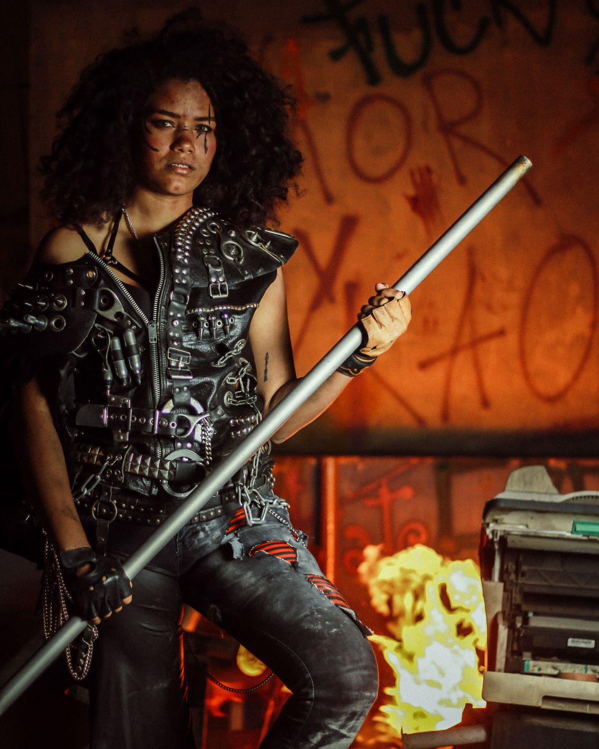 Fierce Post Fierce Warrior in Post-Apocalyptic Setting · Free Stock Photo