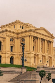 A majestic view of the Ipiranga Museum's neoclassical architecture in São Paulo, Brazil.