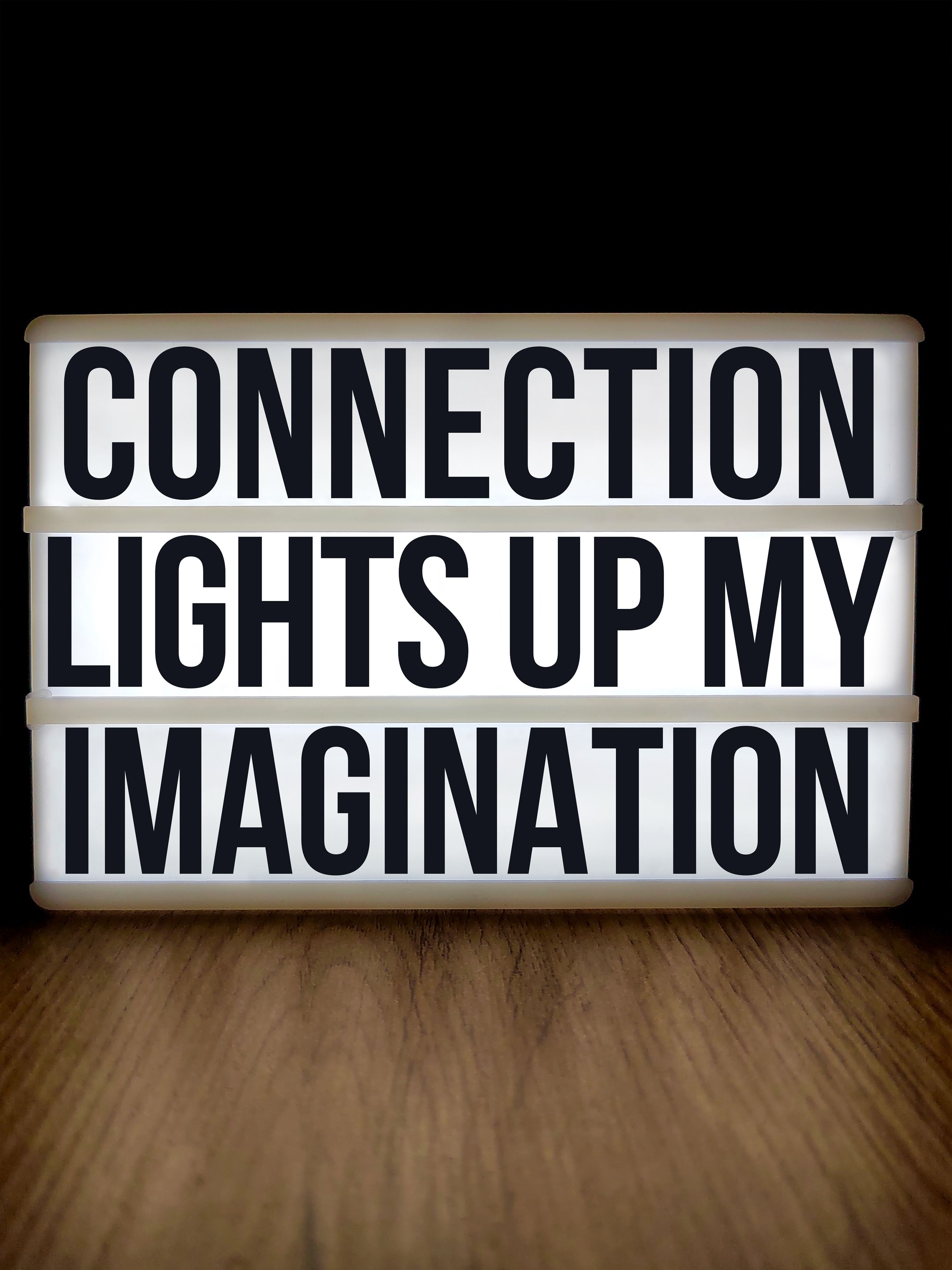 Inspiring Message on Lightbox Sign · Free Stock Photo