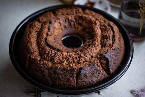 Free Homemade Chocolate Cake in A Baking Pan Stock Photo