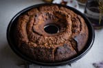 Homemade Chocolate Cake in A Baking Pan