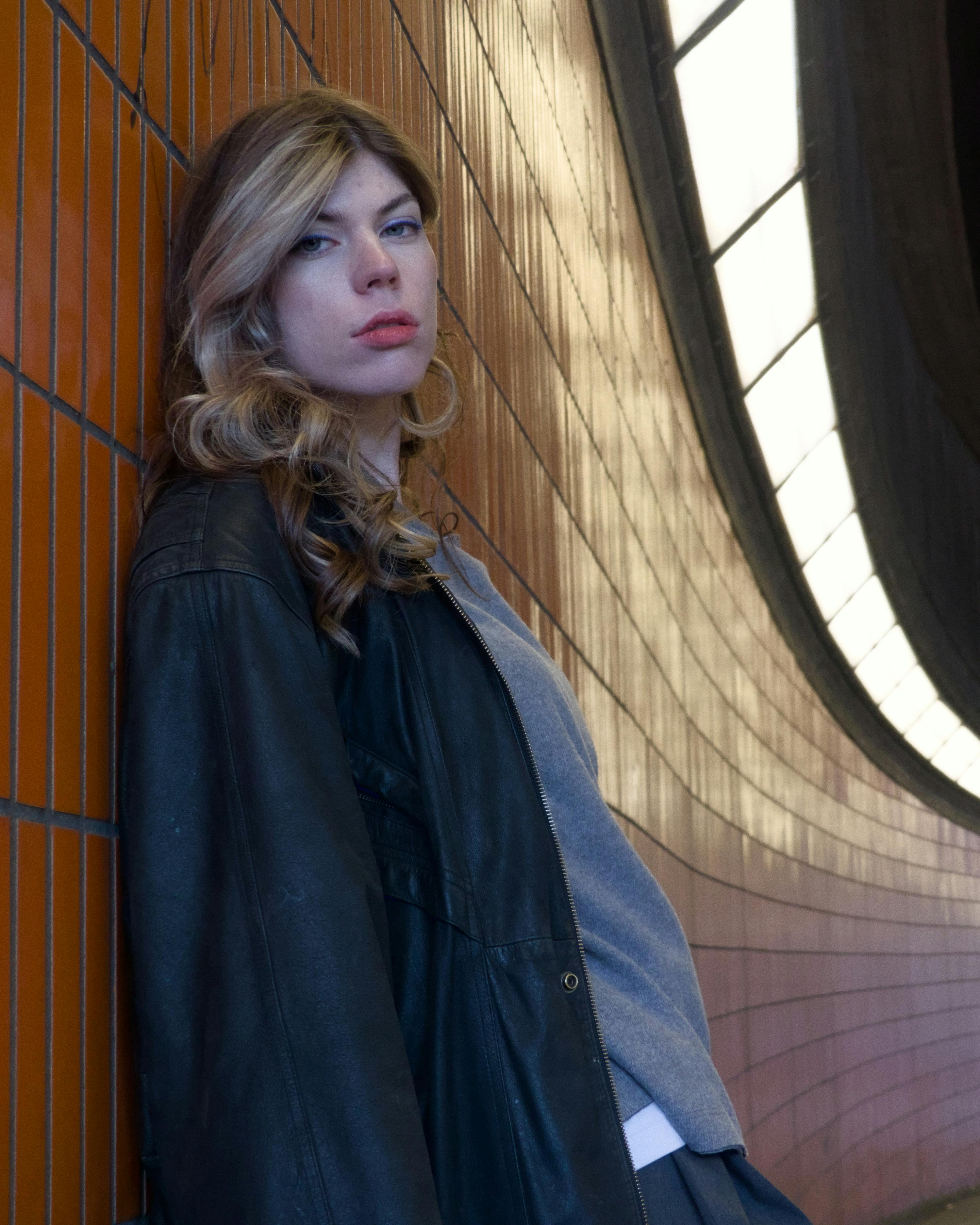 stylish woman in berlin urban setting