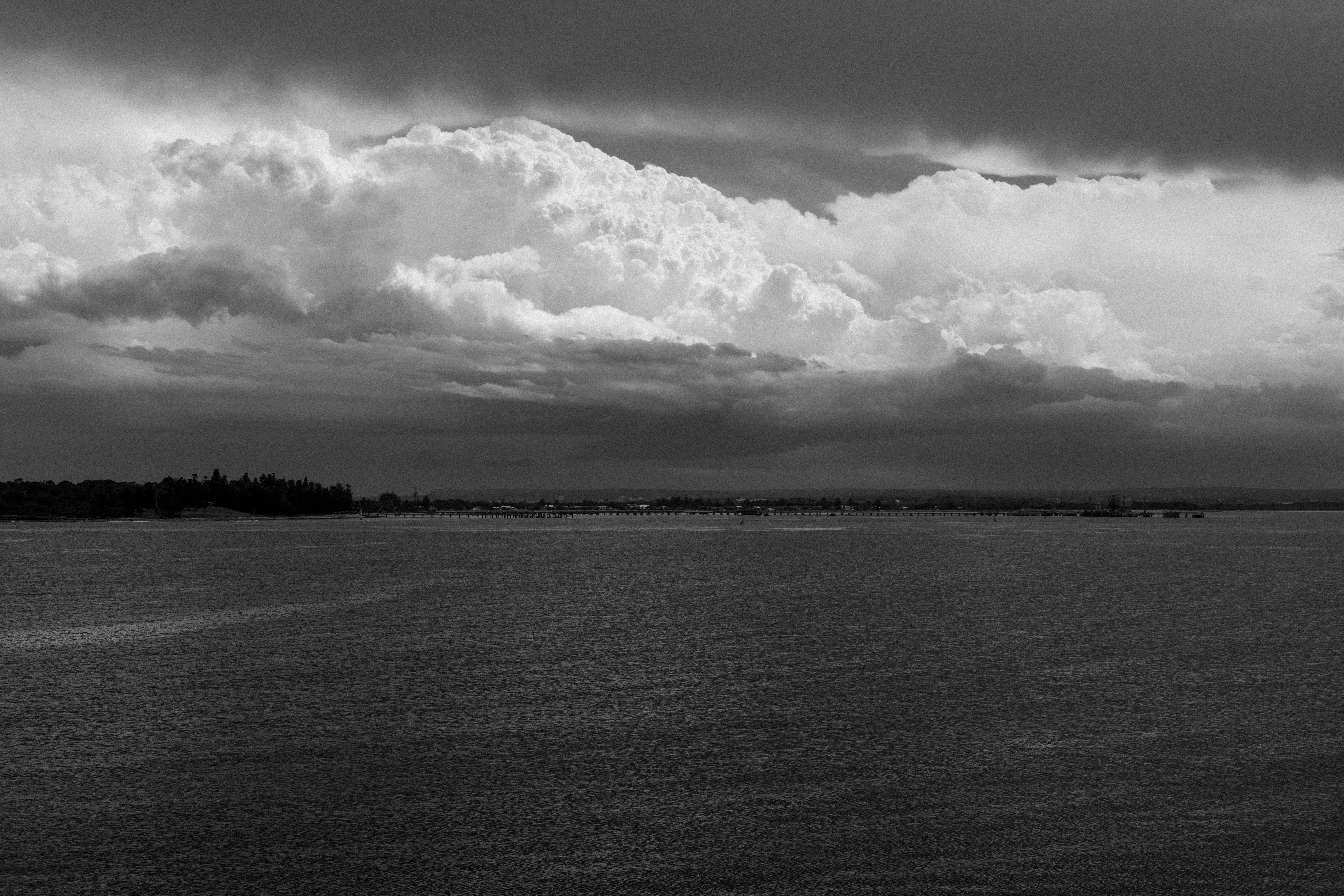 Dramatic Black and White Ocean Landscape · Free Stock Photo
