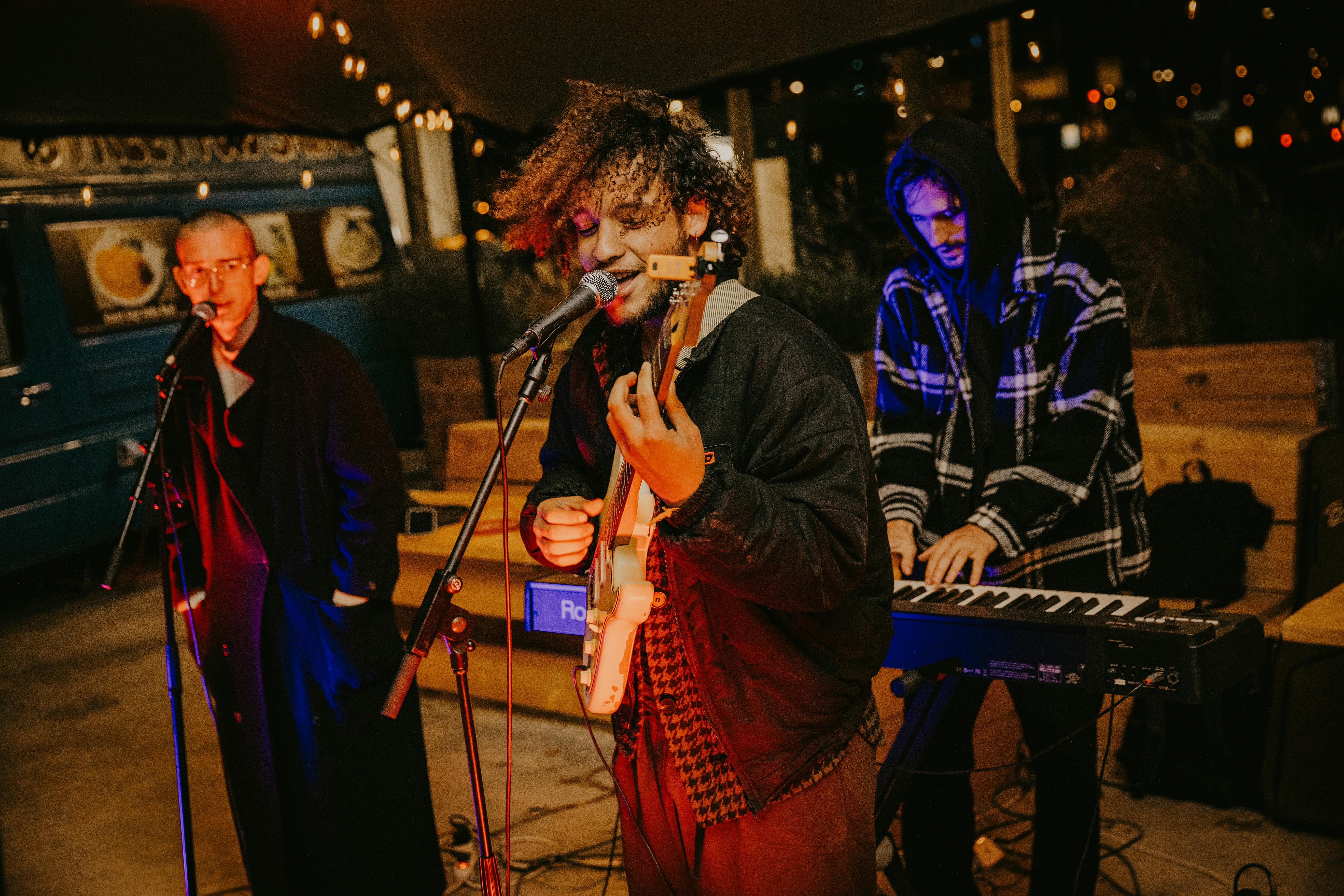 live band performing at night in berlin