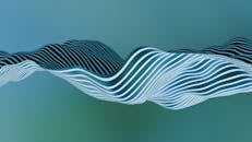 Abstract Wavy Line Art on Gradient Background