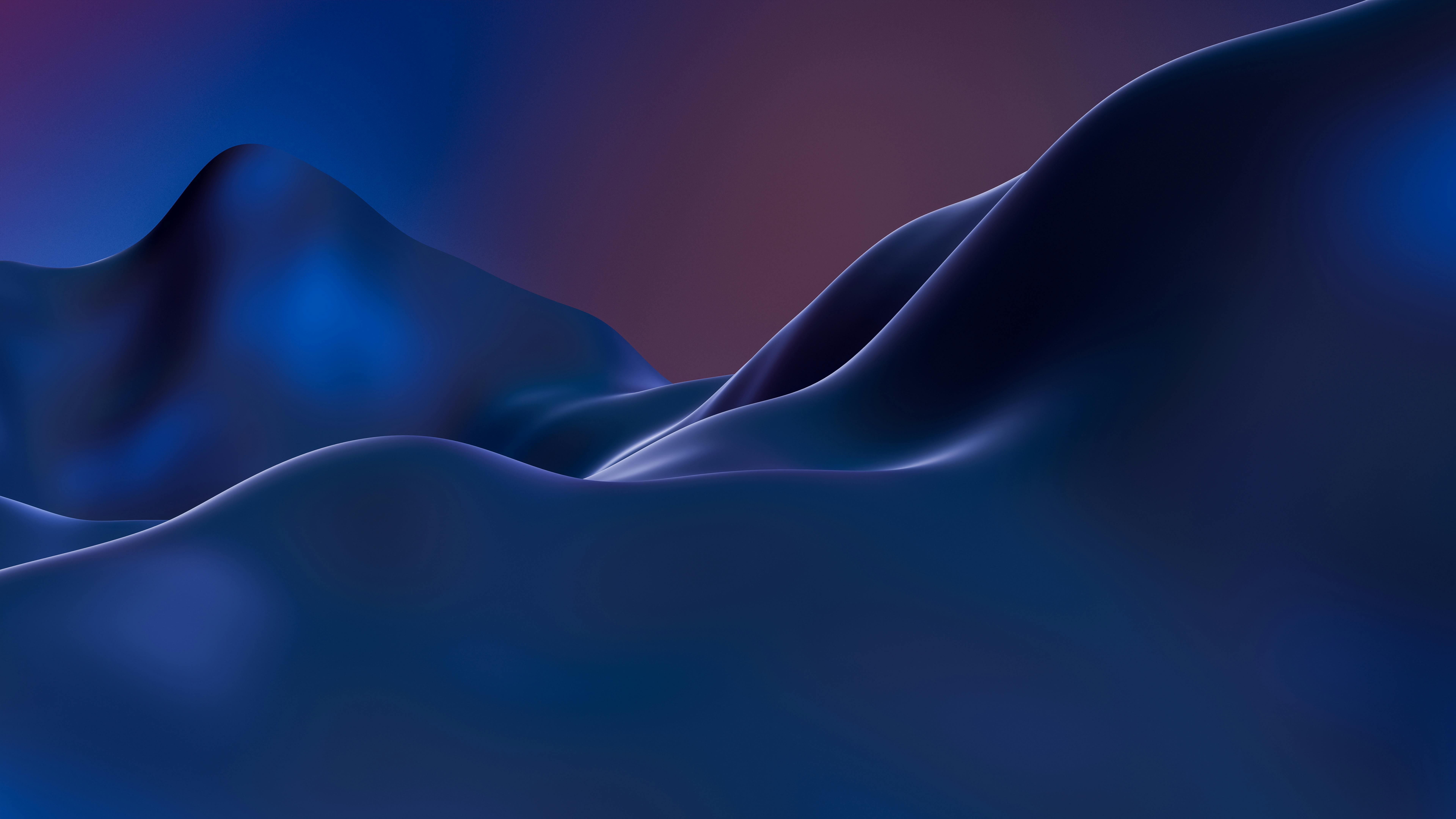 Abstract Blue Digital Art Landscape for Desktop · Free Stock Photo