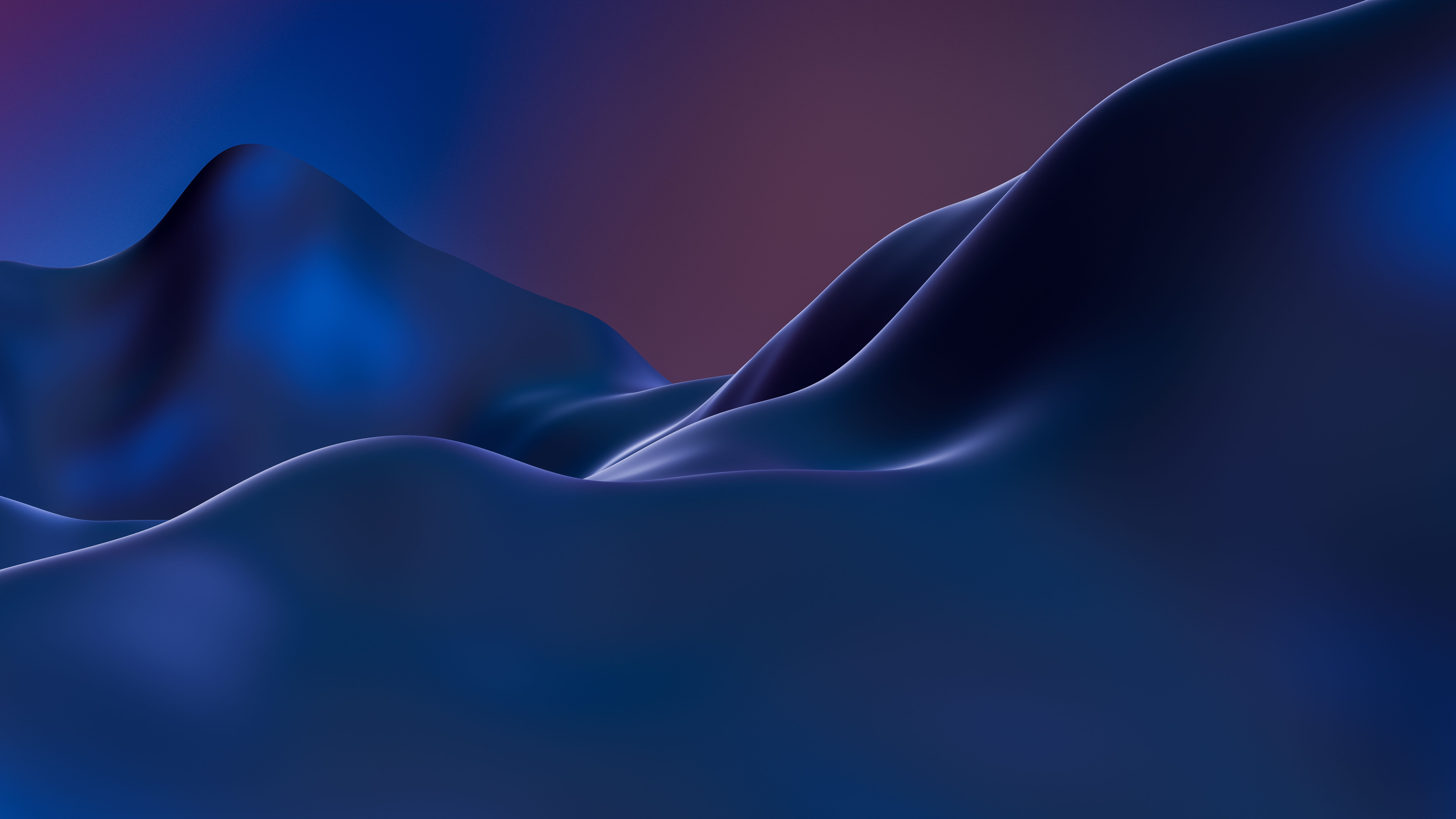 Kostenlos Beruhigende abstrakte blaue Landschaft mit sanften Kurven im digitalen Kunstformat. Stock-Foto