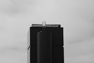 Monochrome Industrial Building with Modern Architecture