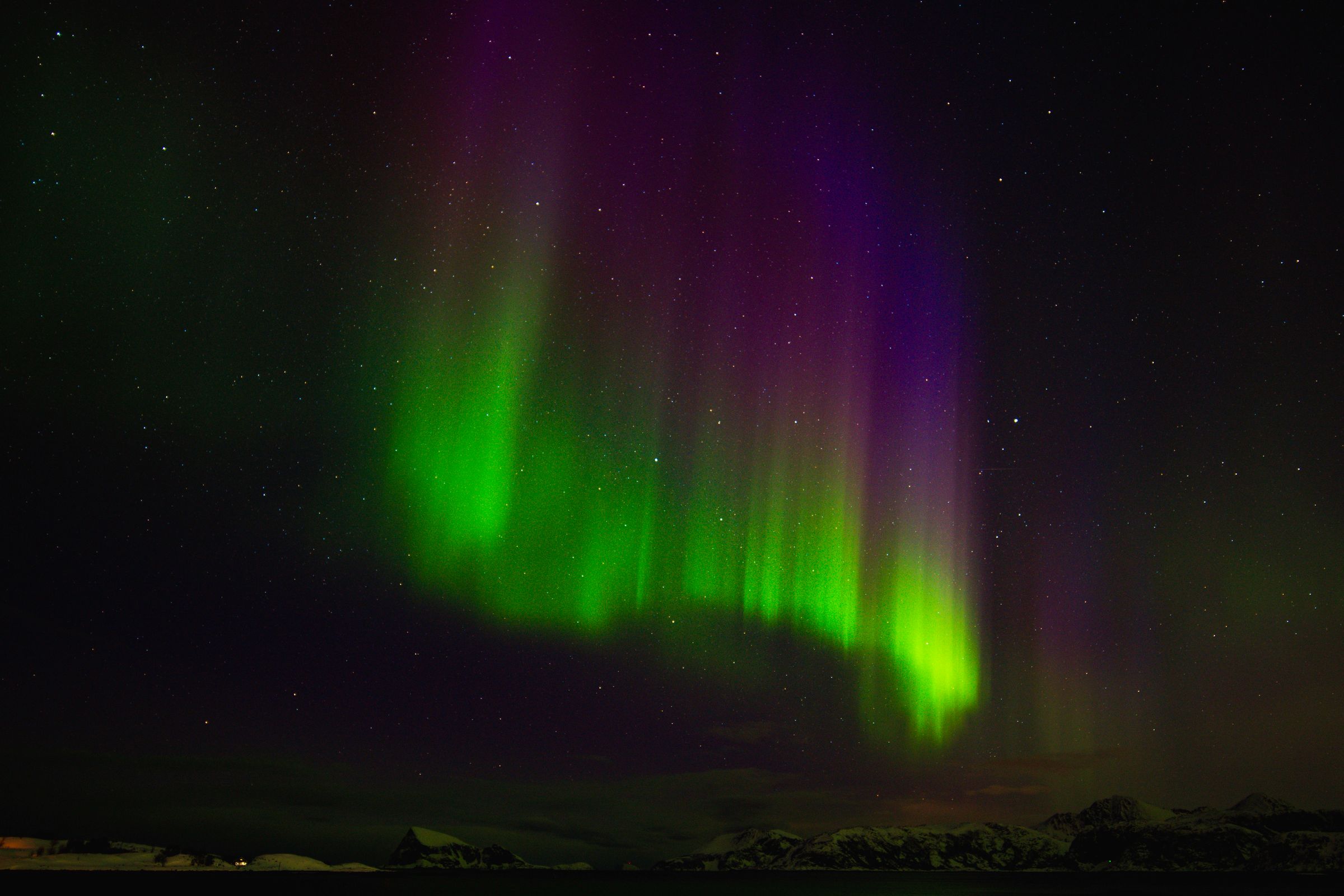 Het Noorderlicht in Noorwegen