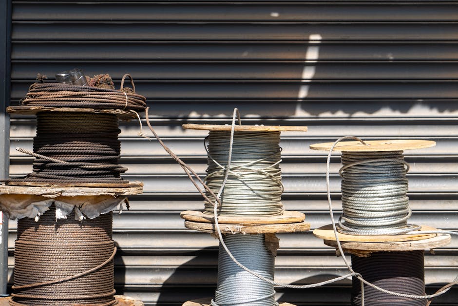 Various types of Cat6a ethernet cable spools showing different jacket colors and construction - cat6a ethernet cable 1000 ft