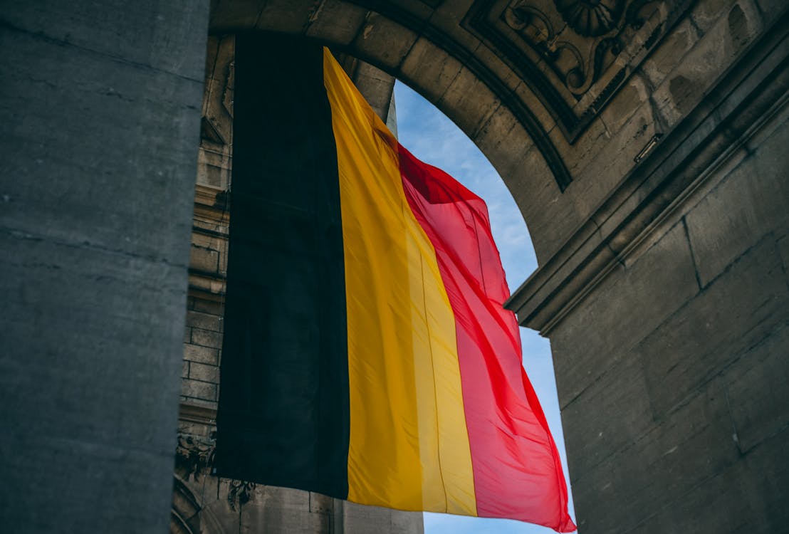 Free Flag of Belgium Stock Photo