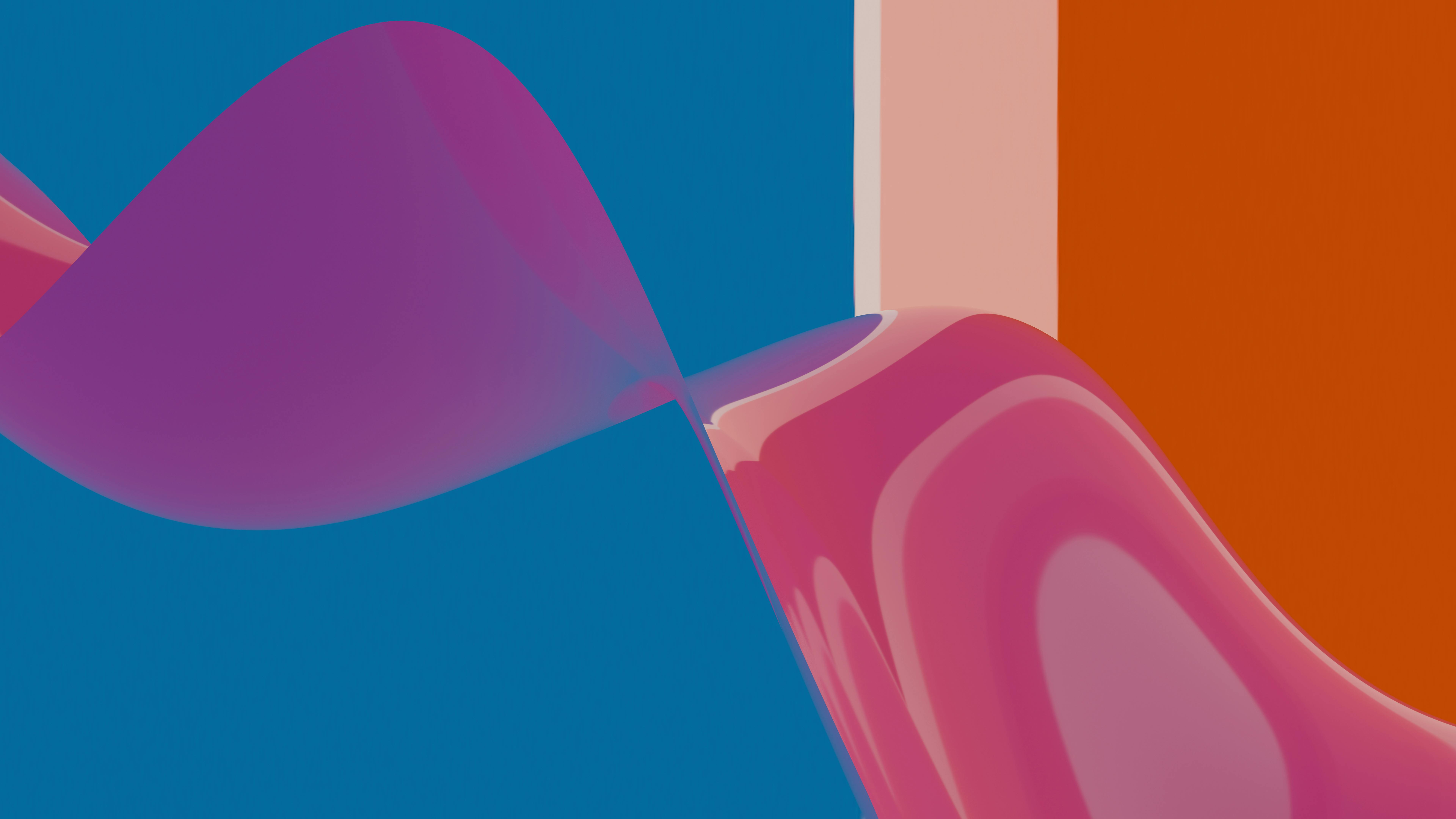 Gratis Arte abstracto vibrante con formas fluidas en 3D, con tonos rosa, azul y naranja. Foto de stock