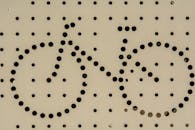 Creative Bicycle Symbol with Circular Patterns