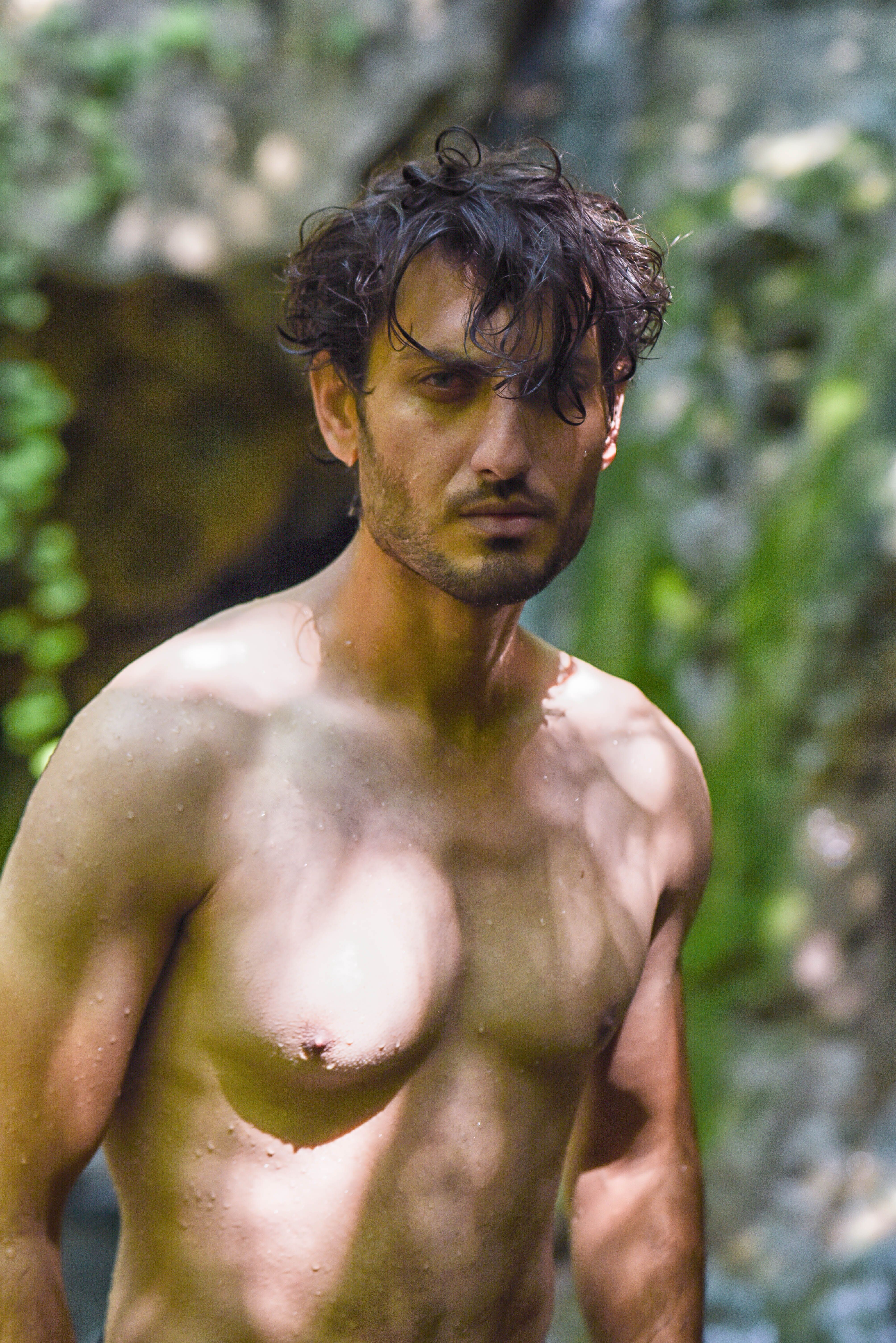 Shirtless Male Model in Outdoor Setting · Free Stock Photo