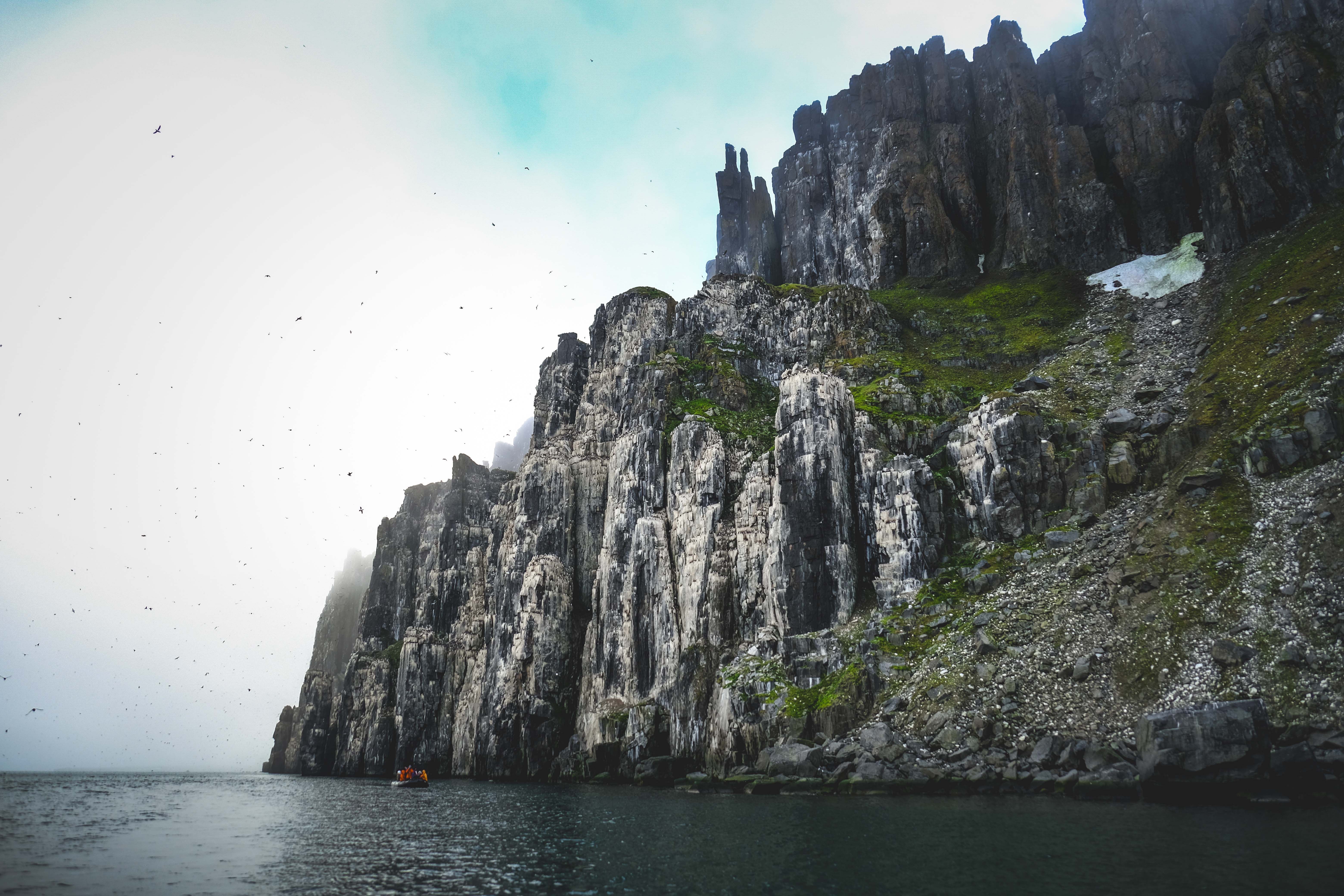 Majestic Rocky Cliffs by the Sea at Dawn · Free Stock Photo
