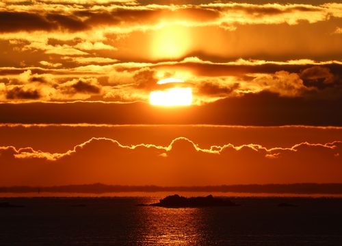 Free Breathtaking sunrise at Cove Island Park in Stamford, Connecticut showcasing vibrant autumn colors. Stock Photo