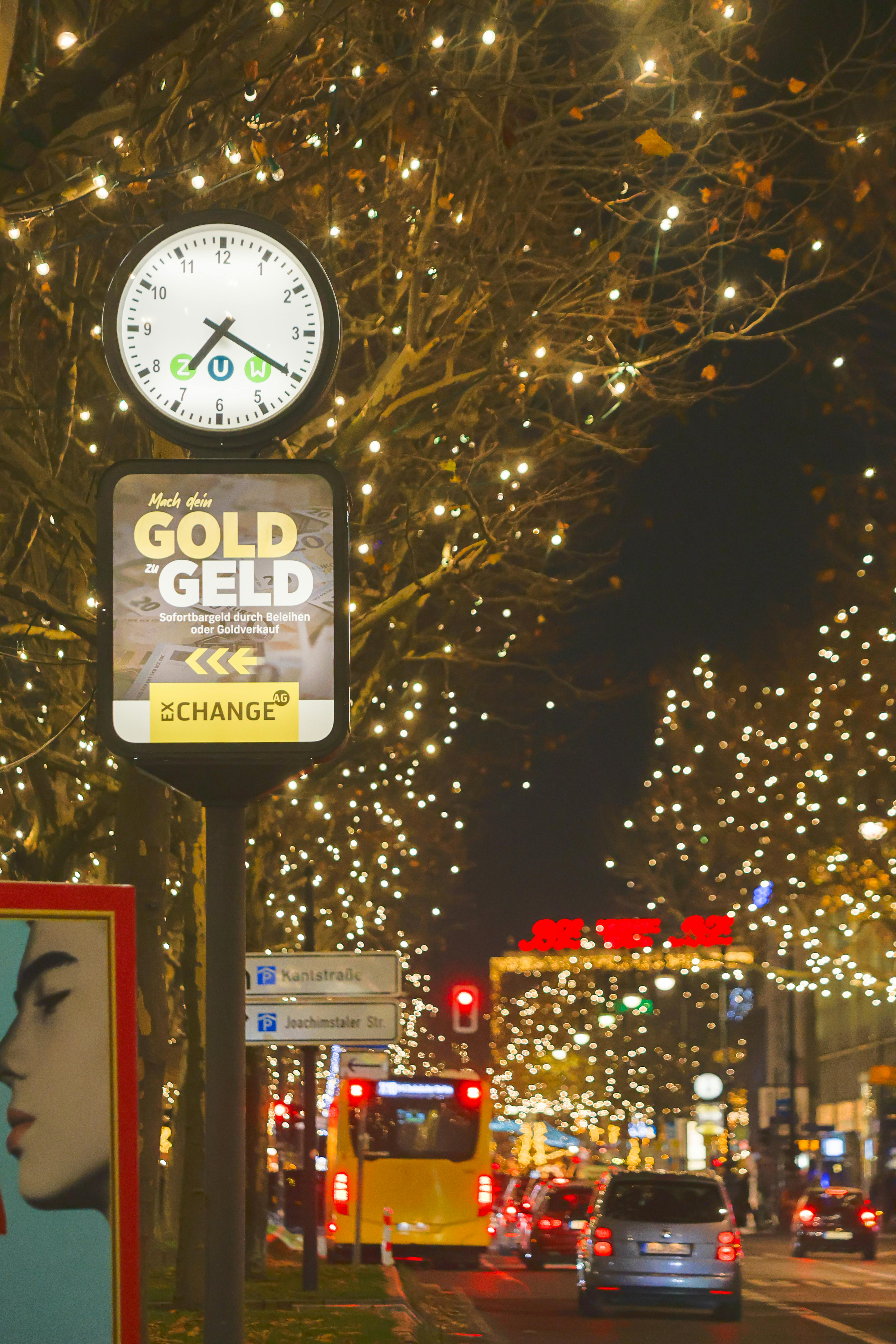 night view of illuminated berlin christmas market