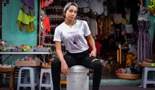 Woman Wearing White Shirt