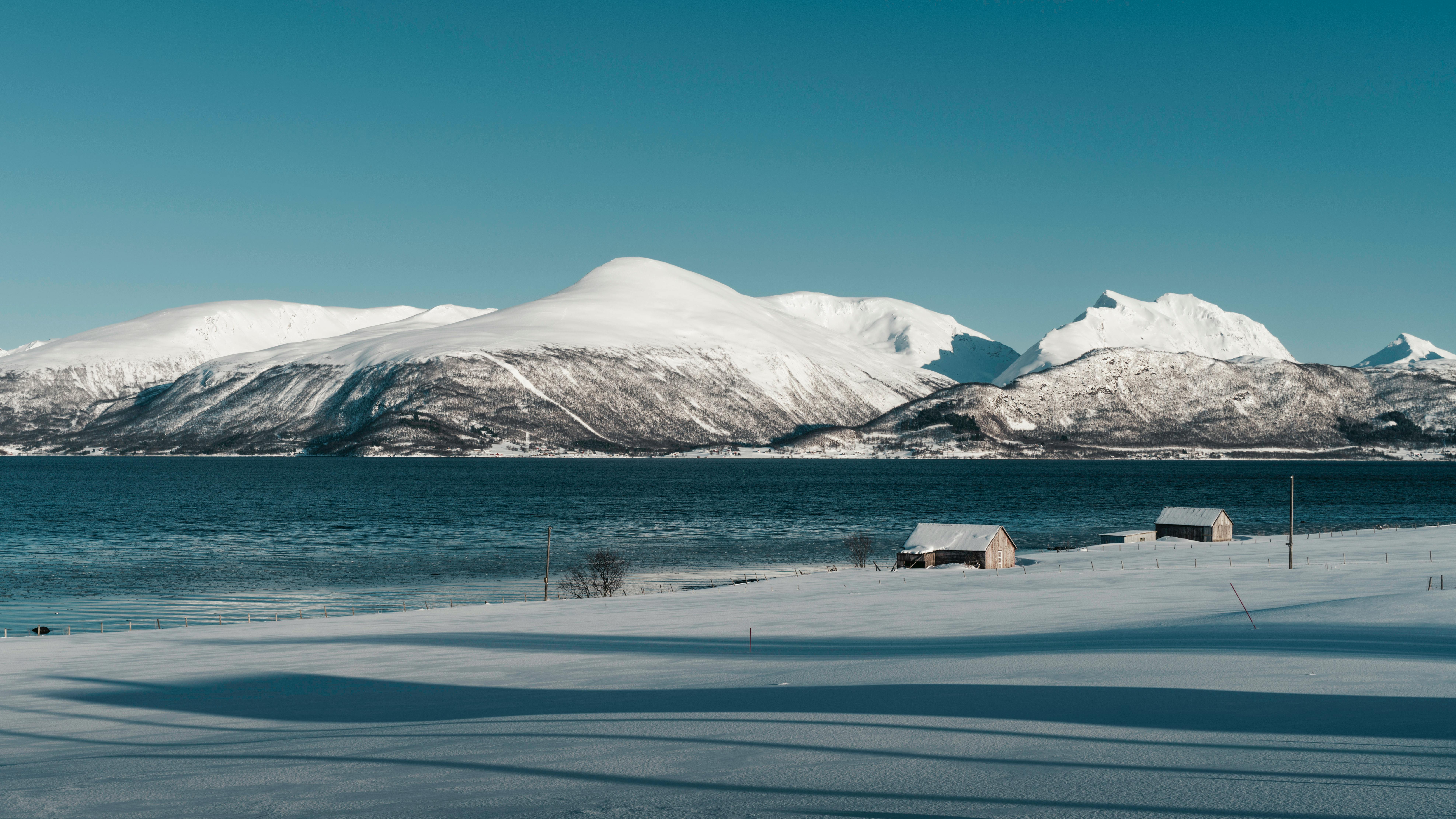 Nordic fjord in winter
