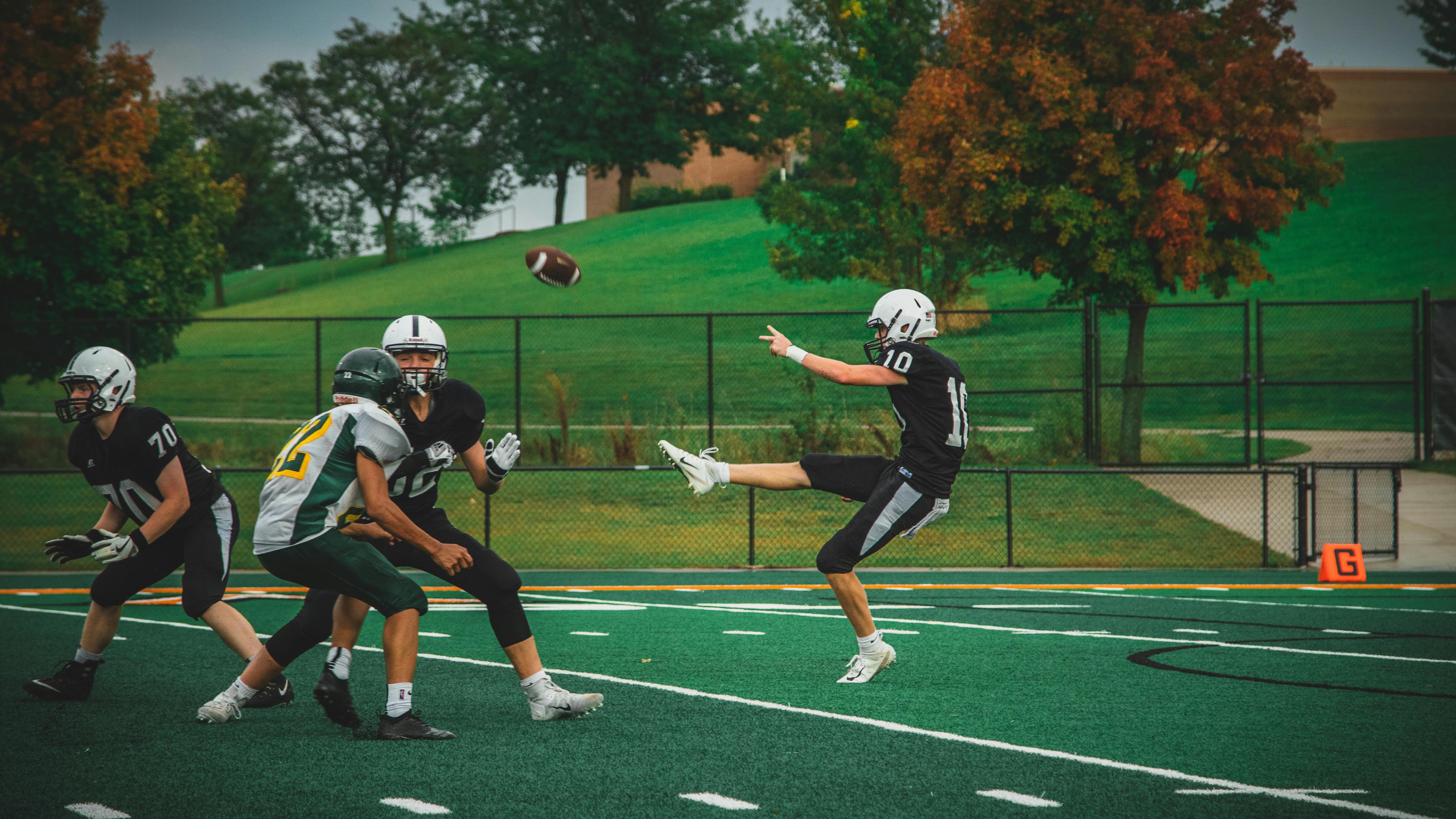 men playing american football